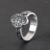 Pierścienie klastra tajskie srebrne kunszt retro wykwintny wzór wlewków ruyi przesadzony temperament otwierający regulowany pierścień żeński