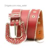 2022 Designer Belt Bb Simon Belt Waist Inlaid Rhinestone Plain Belt Zinc Alloy Needle Buckle Personality Hip Hop Punk Style miss seller