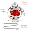 Pocket Watches Red Cloud Rug Silver Watch Necklace Pendant Arabic Numeral Dial Cosplay Gifts Clock With 80cm/38cm Chain
