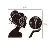 Relógios de parede 3d DIY acrílico relógio Tecnologia de moda espelho adesivos garotas