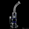 Dab Rigs 18.8 Bong per acqua in vetro maschio Filtro a nido d'ape Strato turbo Perc Pipe Bend Oil Rig Turbine Disc Percolator