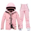 Skiing Suits Women Men Couple Snowboard Winter Warm Outdoor Snowsuits Waterproof Windproof Jacket And Pants Set 221130