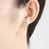 Boucles d'oreilles pendantes Vintage en argent S925, Micro ensemble de boucles d'oreilles exquises en Zircon 3A, mode européenne pour femmes, boucles d'oreilles haut de gamme, bijoux de fête de mariage, accessoires cadeau SPC