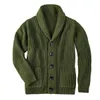 Hommes chandails hommes col châle Cardigan classique automne hiver mâle chaud coton pull tricots vêtements bouton unique 221130