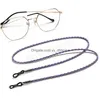 Eyeglasses Chains Eyeglasses Glasses Chain Holder Thick Twist Sunglasses Pu Leather Rope Braided Lanyard Nonslip Strap Cord Drop Del Dhkvc