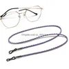 Brillenketten Brillen Brillenkettenhalter Dickes Twist-Sonnenbrillen-PU-Lederseil Geflochtenes Lanyard Rutschfestes Riemenkabel Drop Del Dhkvc