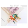 Earrings Necklace Europe Vintage Party Casual Jewelry Set Womens Colored Glaze Elephant Necklace With Earrings Drop Delivery Sets Dhiud