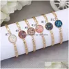 Bedelarmbanden hoogwaardige druzy armbanden rond natuurlijke geode steen strass riethone pave drusy charme verstelbare armbanden voor vrouwen ladi dhkdl