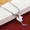 Pendant Necklaces Stainless Steel Gold Color The Kingdom Of Thailand Map Jewelry