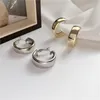 Goldene große Metall-Creolen für Frauen, weibliche Retro-Tropfenohrringe, Trend, Modeschmuck