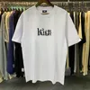 T-shirt da uomo Kith Black Bianco di albicocche Casualmente maglietta Kith Magni da donna Classic Flower Bird Stampa Kith Shirt Sleeve corta con tag 170
