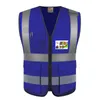 Industrieel reflecterend veiligheidsvest Hallo Vis Vest voor mannen Twee toon werkkleding Werkvest met veel zakken bouwveiligheidsvestreflector