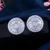 Necklace Earrings Set CWWZircons Top Quality CZ Crystal Women Fashion Jewellery Shiny Round Cubic Zircon And Earring Jewelry T039