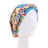 Abbigliamento etnico 2022 Stampa africana Stretch Bandana Head WrapFloreale Treccia Raso foderato Beanie Foulard Turbante Copricapo Accessori per capelli