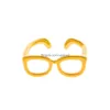 Cluster-Ringe Europa Modeschmuck Spaß Mini-Brillenring Nischendesign Öffnung Zeigefinger Liebhaber Ringe Drop Lieferung Dhmr6