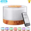 Essentialoljor diffusorer 500 ml aromaterapi xiomi luftfuktare med LED -ljus hemrum ultrasonic cool dim aroma olja 221201