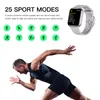 BOOLD DRUK Smart Watch Hartslag Monitoring Multifunctionele stappenteller Sport Big Screen Touch-horloges met Ring Information Herinnering