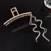 Luxus Lange Kristall Quaste Haar Krallen Clips Für Frauen Mädchen Vintage Geometrische Metall Haarnadeln Kopfbedeckung Haar Zubehör