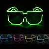 Christmas Decorations EL Wire 8 Bit Glasses LED Flashing Glasses Glowing Party Supplies Luminous Glasses Bright Light Festival Party Glow Sunglasses 221201