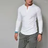 Erkek Tişörtleri Artı Boyut Moda Erkekler İnce Fit O boyun boyun uzun kollu T-Shirt Şık Lüks Erkek Kas Pamuk Tee Casual Üstler