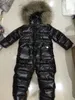 Piumino Russia Inverno Bambini Ragazze Ragazzi Tuta da neve Tuta Bambino Piumini bianchi in anatra Complessiva Bambini Pagliaccetti con cappuccio in vera pelliccia di procione Y8 221130