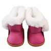 Accessoires de poupée 7 cm bottes en peluche chaussures vêtements pour 43 cm né bébé 18 pouces fille américaine notre génération jouets filles cadeau 221130