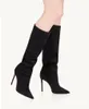 Winter Damen Matignon Boot Wildleder Stiefeletten London Head Design Italien Trendy Abendkleid High Heels Booties Box EU 35-43