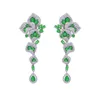 Dangle Earrings Cubic Zircon CZ Wedding Flowers Earring For Bridal Women Girl Prom Jewelry With 925 Silver Pin CE10762