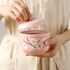 Dinnerware Sets Japanese Ceramic Stew Pot Home Steamed Egg Bowl Soup Cup El Bird's Nest Bone Dish Set With Lid Tableware