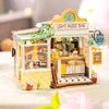 Puzzles Robotime Rolife Diy Dollhouse Leisure Time Series Houten Miniature House For Girls Birthday Gift Flowery Sweets Teas 221201