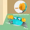 Autres jouets Sensing Crawling Crab Tummy Time Jouets pour bébé Jouet interactif de danse de marche avec des sons de musique Lumières Cadeau d'anniversaire amusant pour bébé 221201