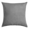 Pillow Velvet Fabric Pillowcase Plain Car Sofa Cover Solid Color Office Simple Decorate 45x45cm