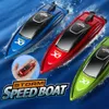 Barcos electricrc mini barco rc 5kmh Rádio Rádio remoto navio de alta velocidade com led Palmboat Summer Water Toy Pool Toys Models Gifts 221201
