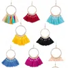 Dangle Chandelier Boho Colorf Polyester String Tassel Earrings Big Circle Drop Dangle Gold For Women Accessories Fashion Fringe Je Dhiys