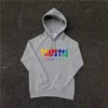 Trapstars Top Quaility Warm Tracksuit Zestaw z kapturem Full Rainbow Ręcznik Haft Dekodowanie polaru z kapturem odzież sportowa mężczyźni i kobiety sportowe