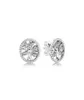Authentic 925 Sterling Silver Sparkling Family Tree Stud Earring Women Girls designer Gift Jewelry with Original retail box set fo7445631