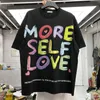 T-shirt da uomo colorata lettera grande stampa cuore piccolo girocollo allentato maglietta hip-hop uomo donna magliette di migliore qualità top tee T221130