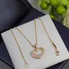 Heart New 925 Sterling Silver Jewelry For Women Luxury Brand Move Zircon Necklace Heart Design243x1295717