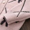 Kläder sätter Melario Girls Clothes Cardigan Winter Bow Baby Sweatshirt Pants 2st Set Children Stick Tops Kids Outfits Xmas 2 6 år 221130