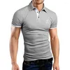 Polos pour hommes été t-shirt à manches courtes Polo affaires mode décontracté mince dessus respirants t-shirts hommes vêtements