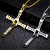 Pendant Necklaces Cross Jesus Christ Fast And Furious Dominic Toretto Stainless Steel Titanium Necklace For BF Colgante De Cruz