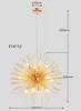 Hanglampen moderne metalen lamp goud hangende decoratie verlichting e14 kleur rond woonkamer