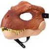 Maschere per feste Horror Dinosauro Copricapo Drago Realistico Dinosauro Maschera Halloween Party Cosplay Bocca aperta Lattice Maschera spaventata Regali 221201