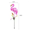 금속 LED LUMINOUS FLAMINGO SOLAR LIGHT GAND YARD 예술 야외 잔디밭 스테이크 램프