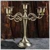 Candelas de oro para centros de mesa de bodas Candelabra Lanterna Metal Porta Velas Candelier Mariage Menorah Deco Hogar R￩gimen