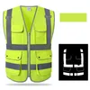 Industriële reflecterende veiligheidsvest Veiligheidsvest Hoge zichtbaarheid Multi -zakken Reflecterend vest voor mannen ANSI/ISEA -normen