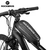 Panniers väskor Rockbros Hard Shell Front Frame Scooter Hängande vattentät MTB -vägcykel Vikning Multifunktionell Electric Bicycle 221201