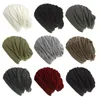 Automne Hiver Adulte Salouchy Bamans chapeau tricoté Femmes Men Double couche Skullies Caps Chapeaux pour filles