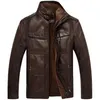 メンズレザーフェイクジャケットコートブランド高品質のPUアウタービジネス冬の毛皮男性フリース221201
