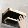 Toilet Paper Holders Black Gold Bathroom Wall Mount Multifunction WC Phone Shelf Towel Roll Accessories 221130